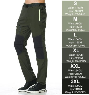 SOLOYEE Pantalones Trekking Hombre Montaña Pantalones Convertible Cortos,Impermeable Secado RáPido Transpirable Anti-ArañAzos Trabajo Pantalones Senderismo
