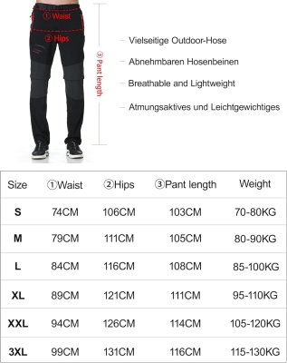 SOLOYEE Pantalones Trekking Hombre Montaña Pantalones Convertible Cortos,Impermeable Secado RáPido Transpirable Anti-ArañAzos Trabajo Pantalones Senderismo