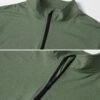 CARWORNIC Camisetas deportivas para hombre, con cremallera de 1/4, manga larga, camisetas para correr, de secado rápido, camisetas polo al aire libre