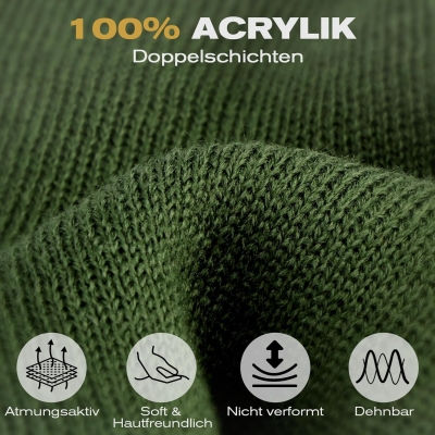 HAMUNI Beanie Mütze für Herren Damen Winter warm Beanies Unisex Classic Wintermützen Strickmütze dehnbare weiche Acryl Beanie Hat Vintage Einfarben Strickmütze