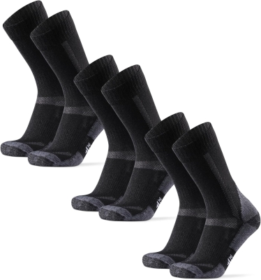 DANISH ENDURANCE Calcetines Antiampollas Senderismo de Lana Merino, Unisex, 3 Pack - Calcetines Senderismo Hombre y Mujer, Trekking