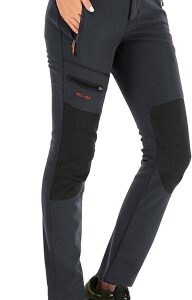 DAFENP Pantalones Trekking Mujer Invierno Impermeables Pantalones Termicos Montaña Senderismo Esqui Nieve Polar Forrado Aire Libre