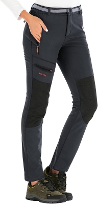 DAFENP Pantalones Trekking Mujer Invierno Impermeables Pantalones Termicos Montaña Senderismo Esqui Nieve Polar Forrado Aire Libre