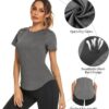68ba1e018858f2a03c1137aaff3eeba31dba2dde8c40a21e47173.jpg Wayleb Camiseta Deportiva Mujer Manga Corta Holgada de Secado Rápido Camisetas de Malla Mujer Yoga Fitness Top Ropa Deportiva Entrenamiento Atlético