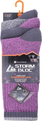 68ba98a988682d8eddbc73c2f3a6b0743ab6dff97602e19527bc6.jpg 3 pares calcetines con suela acolchada para señora, antiampollas, ligero, transpirable, hecho de algodón, para andar en verano o irse de ruta, de Storm Bloc