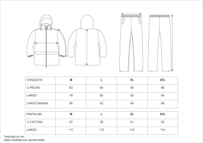 Work Team Conjunto de pantalón y chaqueta impermeables. HOMBRE