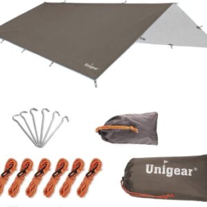 68baa52ebea7f92bb9db64e3dcc3c58b38f13e79da001e16ed860.jpg Unigear Tarp Rain Fly - Lona Impermeable para Senderismo, Plegable, Ligera y Resistente al Agua, para Acampar y protección contra la Lluvia, la Nieve y el Sol