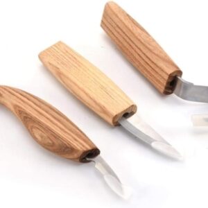 Kit de corte de madera, herramientas de tallado de madera, cuchillo de tallado de madera, herramientas de tallado, para principiantes, escultores de carpintero (3 piezas)
