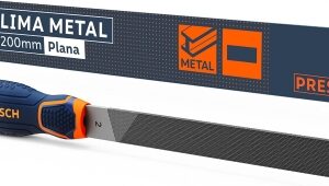 Presch Lima plana 200mm - Corte de tres lados para limar piezas en ángulo recto de metal y madera - Lima plana de alta calidad