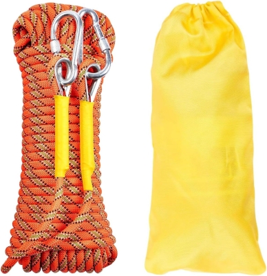 68c1f04533e2aebfdd2f963c8771277e8bbf96e5a22c12ef059ff.jpg Gangying Cuerda de Escalada 10m al Aire Libre Cuerda de Escalada Estática de 8mm Cuerda de Seguridad Escalada Cuerda de Escape con 2 Mosquetones para Fuego Alpinismo Camping