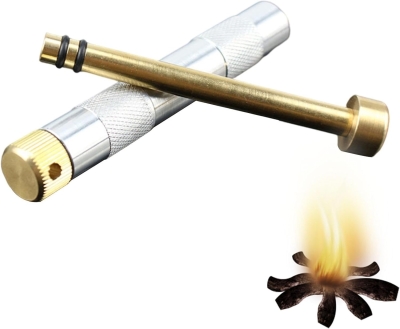 68c1f2fe6b23355e0d95d49cabec9a01a72c59b3c14a8ea9bc3aa.jpg Pistón de fuego - Encendedor de pistón de fuego de metal, manguera de incendio de emergencia de compresión adiabática | Equipo y equipo de supervivencia, herramienta de superv