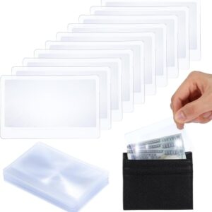 YUXIANLB 20 lentes Fresnel, 3 lentes de lupa de bolsillo tamaño cartera, lupa de tarjeta de crédito, lupa de joyería, lupa para lectura o iniciador de fuego