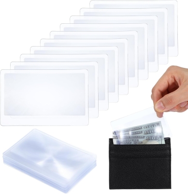 68c1f3b12dbacc43b0531be9862d3708dda679fa5105fe7463e96.jpg YUXIANLB 20 lentes Fresnel, 3 lentes de lupa de bolsillo tamaño cartera, lupa de tarjeta de crédito, lupa de joyería, lupa para lectura o iniciador de fuego