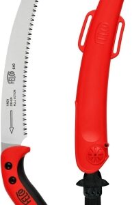 FELCO 640 Gebogene Säge (Sägeblatt 27 cm, Baumsäge inkl. Etui, Schnitt-ø 100 mm, Länge 44 cm, Astsäge mit ergonomischen Griff, für Rechts-/Linkshänder)