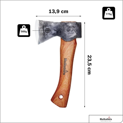 68c1fc16aa12b15be9875120b0a708bfdfa0a709af3c82904208c.jpg Destral Agelsjön forjada a Mano de 235mm Hecho de Acero Sueco I Hultafors I Hecho en Suecia I Hacha 775g Mango de Madera de Nogal Americano y Funda Protectora de Cuero I para reafilar I 841760