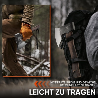 68c1fcd3342ed304ad1a803bc1d357544a64a6572bee800d10873.jpg univinlions Hachas Outdoor,Hacha Supervivencia Pequeña,27cm Hacha para Leña Bellota,Hacha Bushcraft 800g,Hacha Pequeña Bellota con Vaina,Hacha de Camping Regalo para Hombre