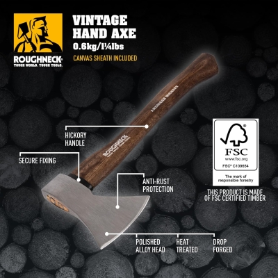 Roughneck ROU65670 - Hacha de Mano Retro de 0,6 kg
