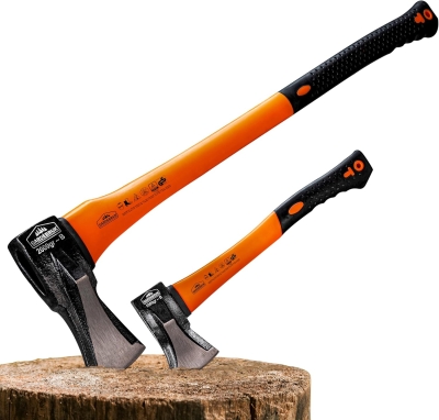 68c45c56a2764996dc6bf5c463644e0f488a7de30b4fbbf971afc.jpg Gardebruk® 2X Hachas 88,5cm y 42,5cm de Mano Acero al Carbono Universal Ergonómicas Cortar Dividir Madera Troncos