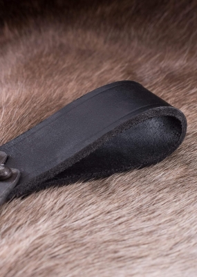 68c460b3a4993ad255abb73585d7a3478ae3eff880d9e0910f4f3.jpg Battle-Merchant Soporte de cinturón de Hacha Simple de Cuero, con Funda de Anillo Forjado, hachas Medievales Soporte de Hacha Larp (Negro)