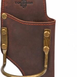 TOURBON - Herramientas de trabajo de cuero genuino para hacha, alicates para martillo para carpintería