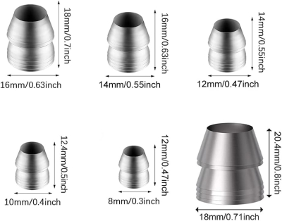 68c461ac8a618e60b8f72094be215df0b439c3264b5bb2a3aef1c.jpg 20 Piezas Cuña De División De Mango,Cuñas De Mango Redondo Seguras,Cuña De Mano De Hacha Dividida (8mm/10mm/12mm/14mm cada 4pc+16MM/18mm cada 2pc)