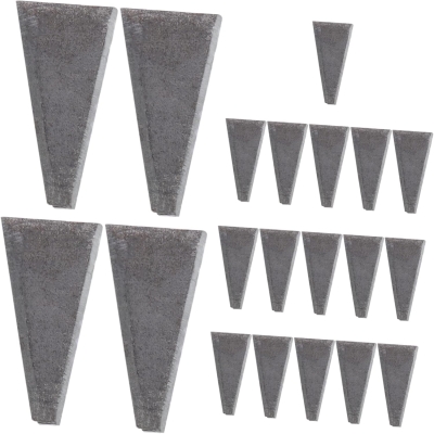 68c461d8646cc9a7358752b1fa1021a6deaa130727197e6973dec.jpg OSALADI 20 Piezas De Fijación De Cuña Triangular Para Martillo Acero Al Carbono Mango De Madera