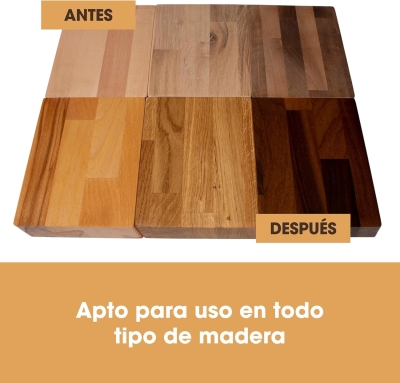 68c4623c8a8a917d600b149d83545427d2504a922ab5c907cfbec.jpg Aceite danés para madera Furniture Clinic – Aceite de acabado prémium para realzar la belleza natural del roble, el pino y las encimeras de madera – Sella y protege dando un acabado satinado – 250 ml