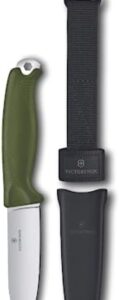 Victorinox Navaja suiza de bolsillo Venture, 5 funciones, Hecha en Suiza, navaja deportiva de hoja fija incl. hoja de 10,5 cm y agujero hexagonal, espiga completa, verde oliva