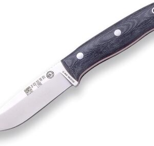 Joker Cuchillo de Supervivencia Lynx CM111-K, Mango Canvas micarta con Separador Rojo, Hoja de 10,5 cm, Funda Kydex, Herramienta de Pesca, Caza, Camping y Senderismo