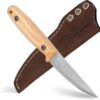 68c5a5798cdf05dd14b298d22d238ceda835db00aa6c470a42944.jpg BPS Knives Finn Lite - Cuchillo Puukko - Cuchillo de hoja fija de acero al carbono con funda de cuero - Cuchillo pequeño de espiga completa - Cuchillos de campamento - Cuchillo de campamento escandina