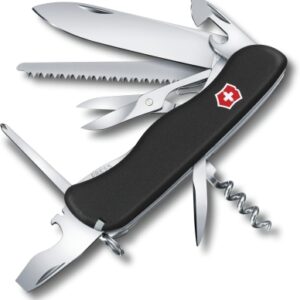 Victorinox, Outrider, Navaja Multiuso Suiza, Cuchillo bolsillo, Regalo, 14 Funciones, Hoja grande, Abrelatas, Bloqueable