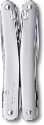 VICTORINOX Herramienta multifunción Swiss Tool Spirit X Plus, 35 funciones, Hecha en Suiza, multiherramienta con hoja bloqueable, incl. estuche de nailon, color plata