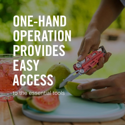 Leatherman Signal - Multiherramienta con 19 herramientas prácticas - Herramienta multifuncional para uso al aire libre y camping - con funda de nailon, guayaba, 14 cm