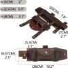 TOURBON - Funda de cuero para cuchillo de hoja fija para cinturón, funda de cuchillo recto con soporte para arrancador de fuego y bolsillo