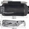 VIPERADE PJ33 EDC Leather Tool Sheath - Funda de Piel para Multiherramienta, Cuchillo, Linterna, bolígrafo-Negro