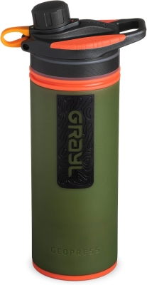 GRAYL GeoPress 710ml Filtro de agua para exteriores Agua potable I Elimina el 99,99% de todas las bacterias y virus I Perfecto para camping, supervivencia y viajes (Oasis Green)