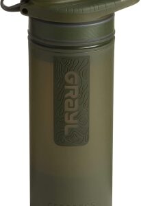 GRAYL GeoPress 710ml Filtro de agua para exteriores Agua potable I Elimina el 99,99% de todas las bacterias y virus I Perfecto para camping, supervivencia y viajes (Olive Drab)