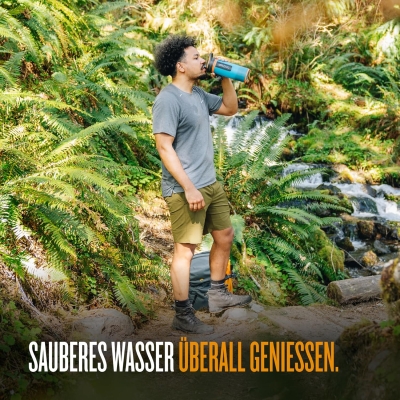 68c69b3e3511f5d693339ddf020d0fb0f283216f56385cd6e397b.jpg GRAYL GeoPress 710ml Filtro de agua para exteriores Agua potable I Elimina el 99,99% de todas las bacterias y virus I Perfecto para camping, supervivencia y viajes (Bali Blue)