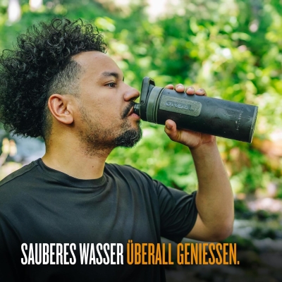 GRAYL UltraPress 500ml Filtro de agua para exteriores Agua potable I Elimina el 99,99% de todas las bacterias y virus I Perfecto para camping, supervivencia y viajes