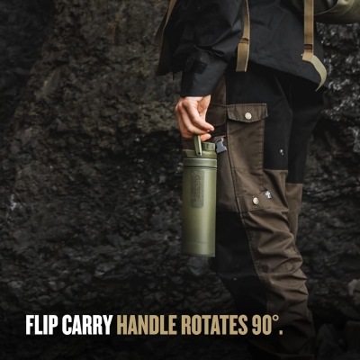 68c69d270f960506ee8bba0acae3e26ae15e3f391aa5db13304de.jpg GRAYL UltraPress 500ml Filtro de agua para exteriores Agua potable I Elimina el 99,99% de todas las bacterias y virus I Perfecto para camping, supervivencia y viajes