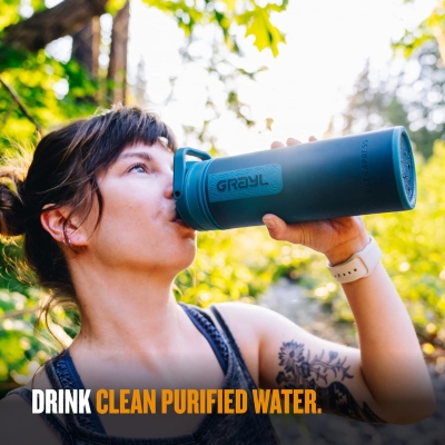 GRAYL UltraPress 500ml Filtro de agua para exteriores Agua potable I Elimina el 99,99% de todas las bacterias y virus I Perfecto para camping, supervivencia y viajes