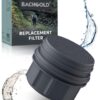 Bachgold Filtro de agua para exteriores con capacidad de filtro de 1500 l, elimina el 99,99% de todas las bacterias y filtra virus, partículas y metales pesados, a prueba de apagones y crisis