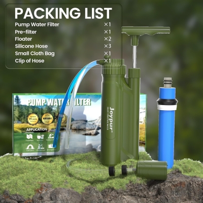 68c6a52e971ac26c5cb7512dd33e6160ed051cd26a42dc2e786e3.jpg Joypur Filtro de agua de supervivencia para exteriores con filtro RO, purificador de agua para exteriores con capacidad de filtro de 10.000 l, bomba portátil, filtro de agua potable para camping