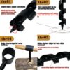TOOSOAR 4 piezas Taladro Manual de Barrena para Exteriores,Portátil Taladro de Mano,para Exteriores y Acampar, Herramienta de Adición Supervivencia