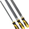 68c6c96d169698d3a929a707d293202cfb1e3d3ee13e8fba08854.jpg TARIST Juego de limas para metal 3 piezas, 200mm. Juego de limas para hierro profesional incluye lima planas, lima redonda, lima semirredondas - trabajo para metal, madera y más