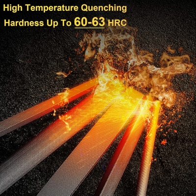 6 Pcs Juego de limas y escofinas,Preciva Juego de limas multiusos en acero con alto contenido de carbono incluye lima plana,triángulo,semirredondas,redondas,para metal,madera etc