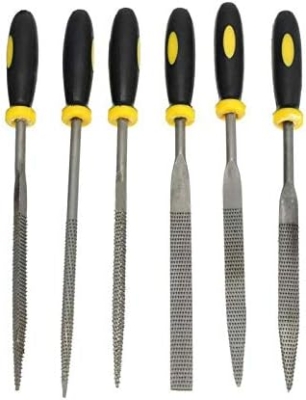 68c6ca8dcfb46348daaae5accba8c014d663502620e5e24756eae.jpg BE-TOOL Juego de 6 limas pequeñas de mano para madera y afilar con agarre suave para madera y metal blando