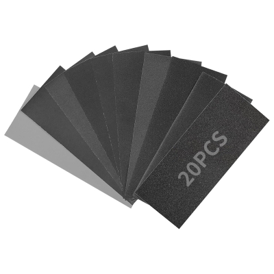 68c6de3b901dd1352d665aa6bdd07c895f52ae4a7458a7097727a.jpg Sruhrak 93x230mm Papel de Lija al Agua, 20 Piezas de Lija de Grano 120 a 3000 para la Preparación de Superficies de Madera, Metal, Automoción y Plástico.