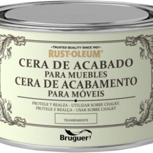 68c6e4e27256da6480ee5d1c20f3e9cecd7ac7d0ec14b9ef24635.jpg Rust-Oleum Bruguer Cera de acabado para muebles Transparente 400 ml (Paquete de 1)