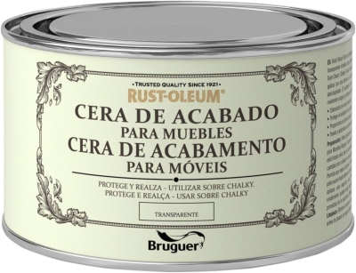 68c6e4e27256da6480ee5d1c20f3e9cecd7ac7d0ec14b9ef24635.jpg Rust-Oleum Bruguer Cera de acabado para muebles Transparente 400 ml (Paquete de 1)